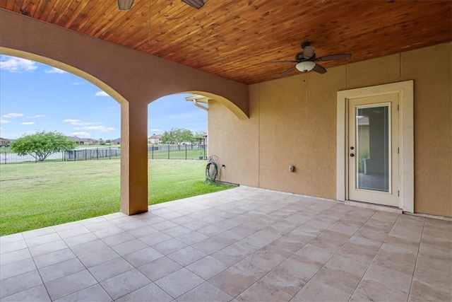 6241 Lago Vista Dr, Corpus Christi, TX 78414 - view of patio featuring a ceiling fan