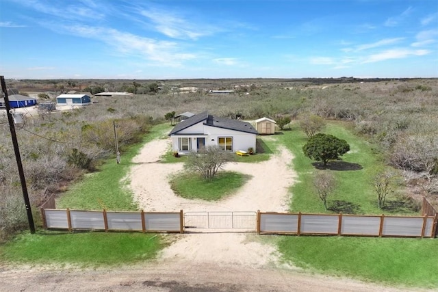 bird's eye view featuring a rural view