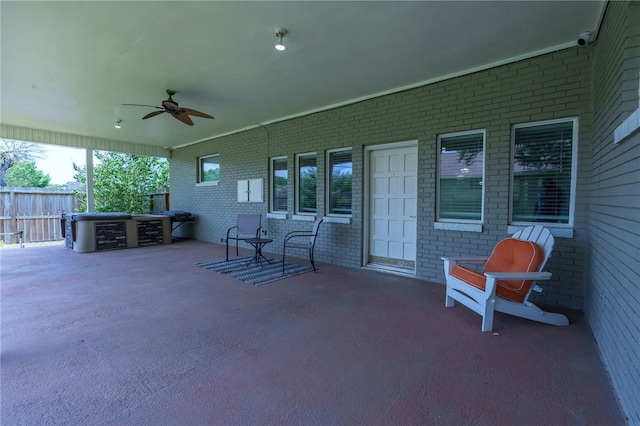 253 Melrose, Corpus Christi, TX 78404 - view of patio featuring ceiling fan