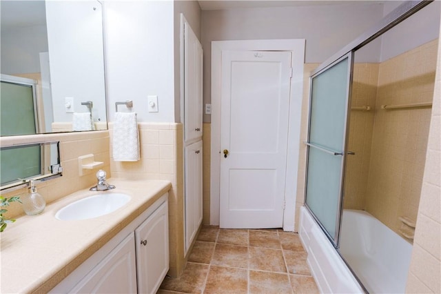 253 Melrose, Corpus Christi, TX 78404 - full bathroom featuring vanity and shower / bath combination with glass door
