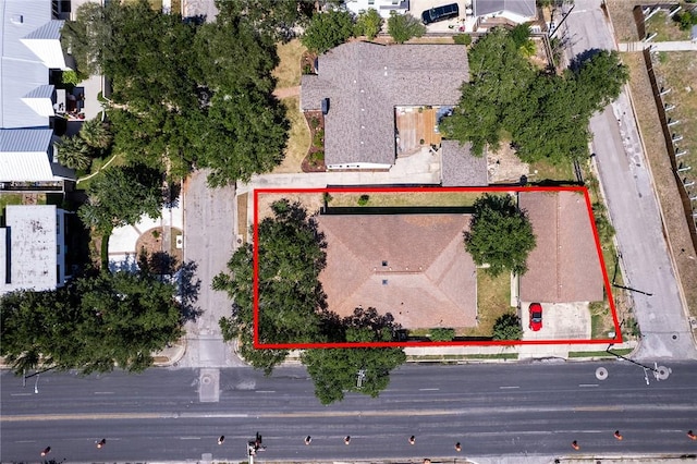 253 Melrose, Corpus Christi, TX 78404 - aerial perspective of suburban area featuring property boundaries highlighted