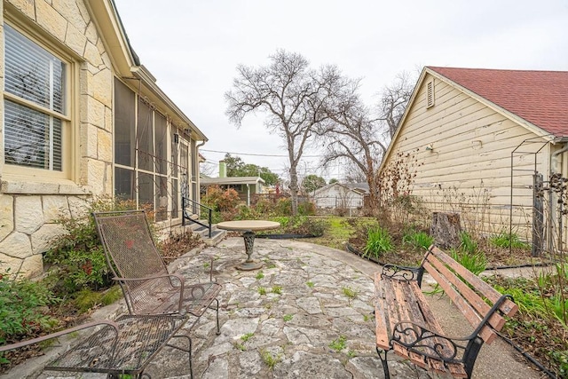 view of patio with fence