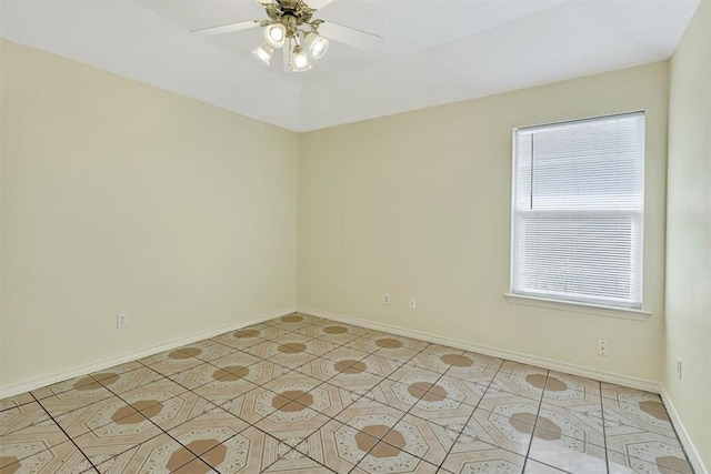 1225 Calle, San Carlos, Corpus Christi, TX 78417 - unfurnished room with baseboards and a ceiling fan