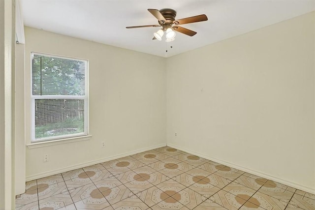 1225 Calle, San Carlos, Corpus Christi, TX 78417 - empty room featuring ceiling fan and light tile patterned floors