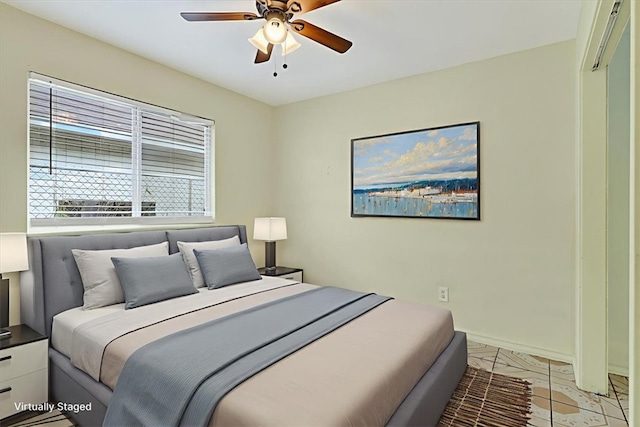 1225 Calle, San Carlos, Corpus Christi, TX 78417 - bedroom with a ceiling fan and baseboards