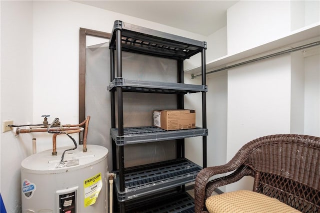 interior space featuring electric water heater