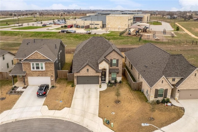 bird's eye view featuring a residential view