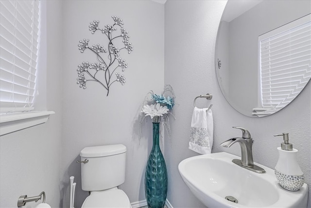 bathroom featuring sink and toilet