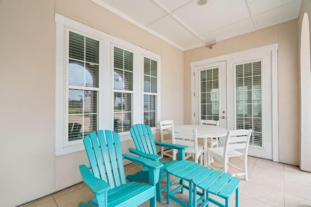 view of patio / terrace with french doors and outdoor dining space