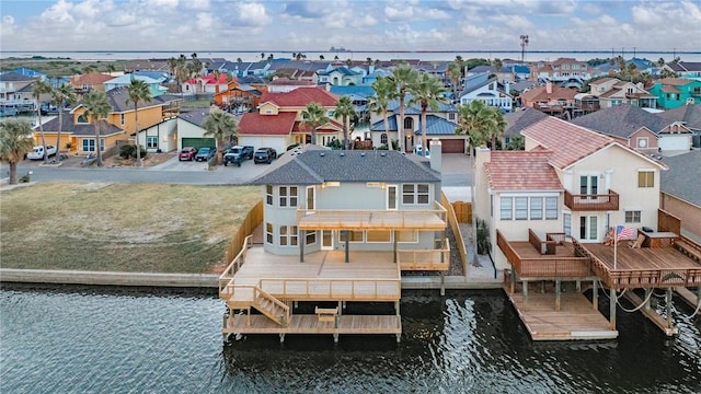 15334 Key Largo Ct, Corpus Christi, TX 78418 - aerial perspective of suburban area with a nearby body of water
