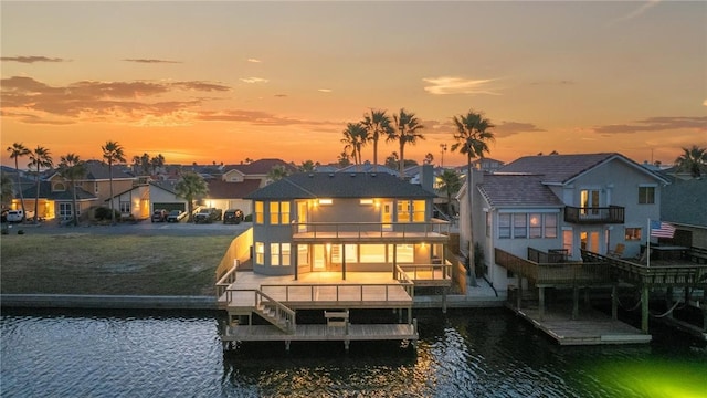 15334 Key Largo Ct, Corpus Christi, TX 78418 - dock featuring a balcony, a residential view, and a water view