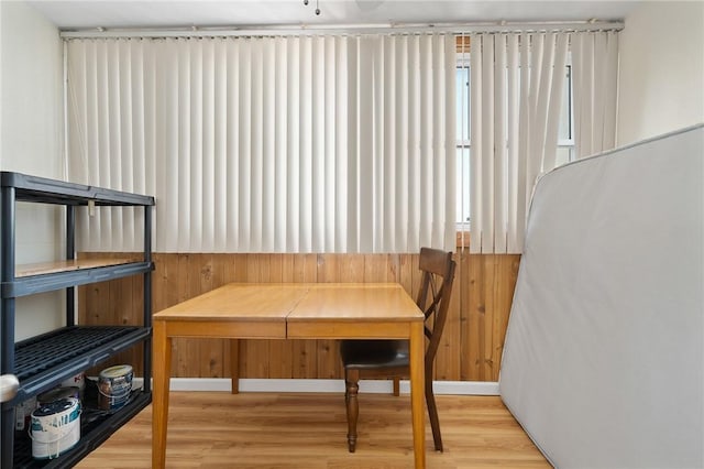 dining room with wood finished floors