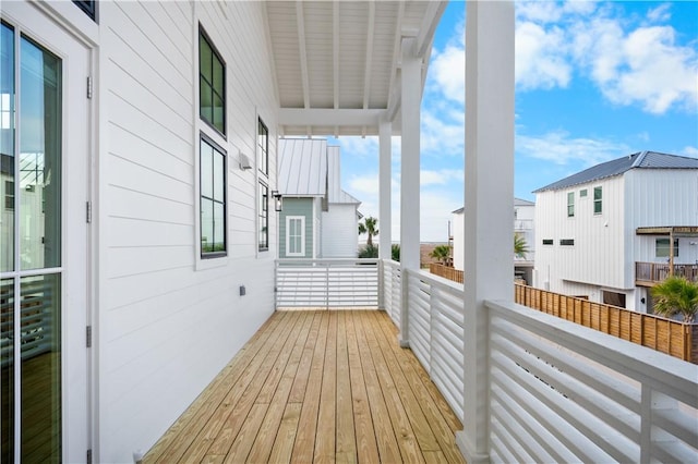 deck featuring a residential view