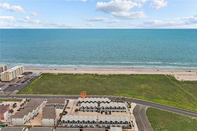 view of water feature featuring a view of the beach