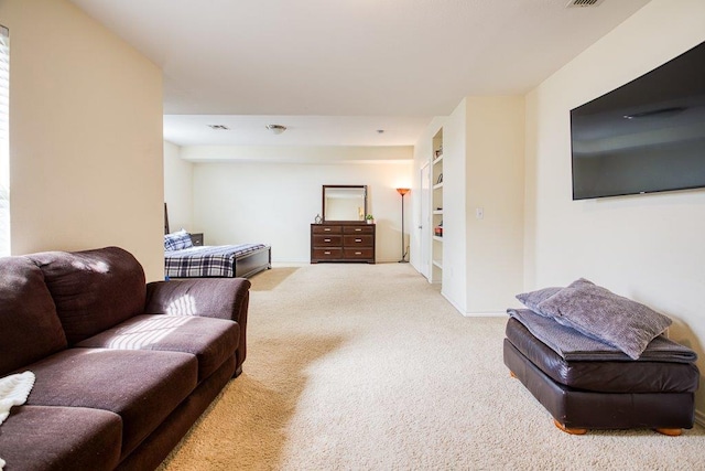 7009 Tocken Ct, Corpus Christi, TX 78414 - living room with carpet and built in shelves