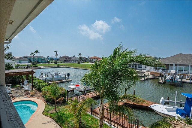 107 Angelfish, Aransas Pass, TX 78336 - dock featuring a residential view and a water view