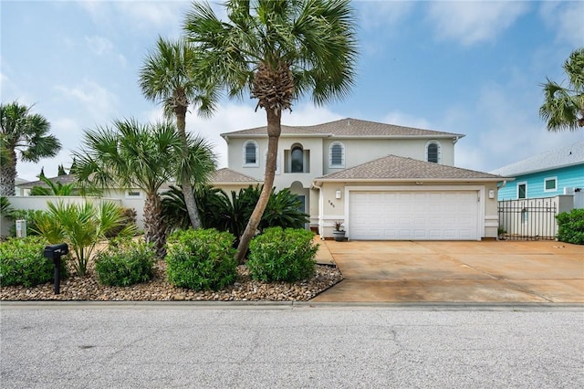 107 Angelfish, Aransas Pass, TX 78336 - view of front of property featuring stucco siding, a garage, and driveway