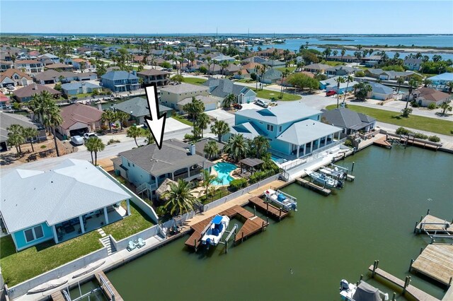 107 Angelfish, Aransas Pass, TX 78336 - aerial view of residential area featuring a nearby body of water