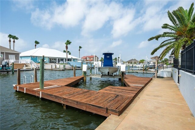 107 Angelfish, Aransas Pass, TX 78336 - dock area with boat lift and a water view
