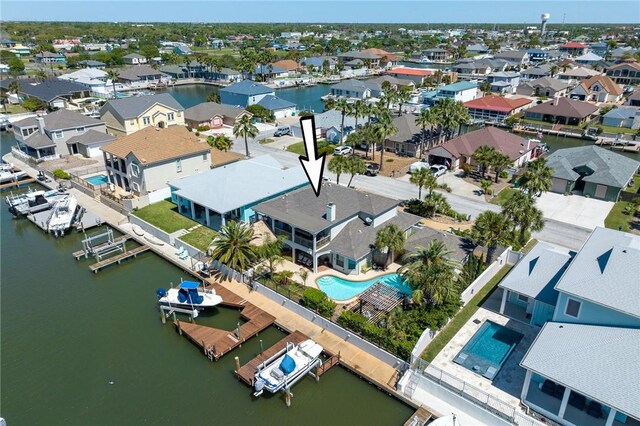 107 Angelfish, Aransas Pass, TX 78336 - aerial perspective of suburban area with a large body of water