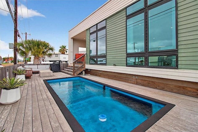 602 Island Retreat Ct, Port Aransas, TX 78373 - view of swimming pool featuring an outdoor hangout area and a deck