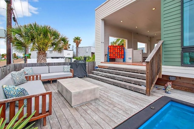 602 Island Retreat Ct, Port Aransas, TX 78373 - deck with outdoor lounge area