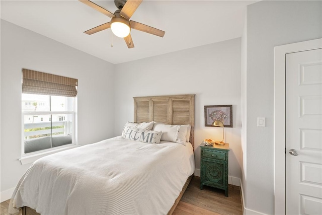 145 Beachwalk Prt, Aransas, TX 78373 - bedroom with wood finished floors and ceiling fan