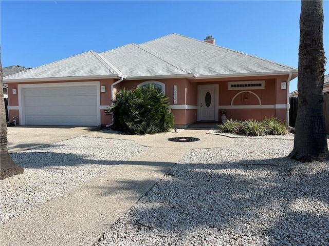 ranch-style house featuring a garage