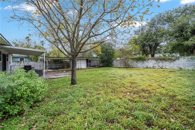 view of yard featuring a patio area