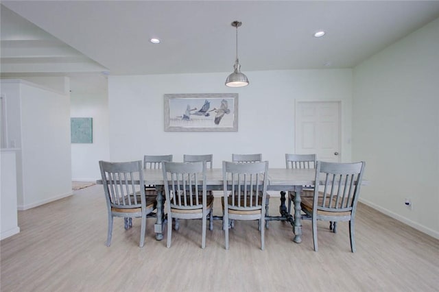 dining room featuring light hardwood / wood-style flooring