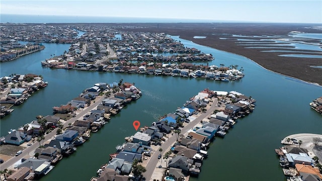 15354 Caravel Dr, Corpus Christi, TX 78418 - aerial view of property's location featuring a large body of water and nearby suburban area