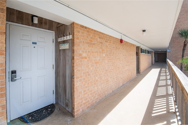 view of doorway to property