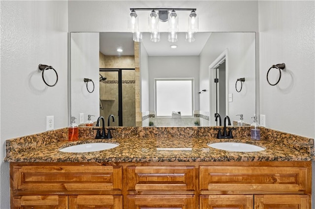 3902 Elvis Dr, Corpus Christi, TX 78414 - full bath featuring a shower stall and double vanity