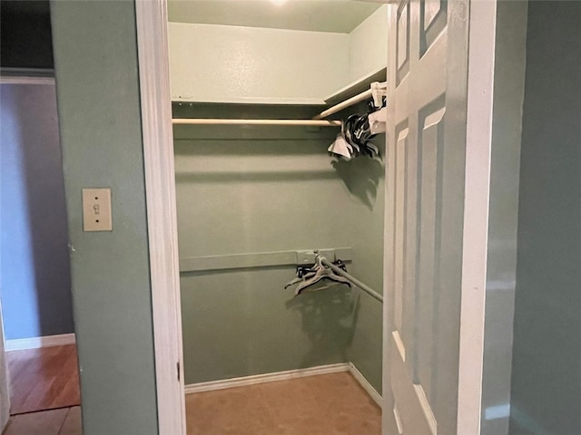 view of walk in closet