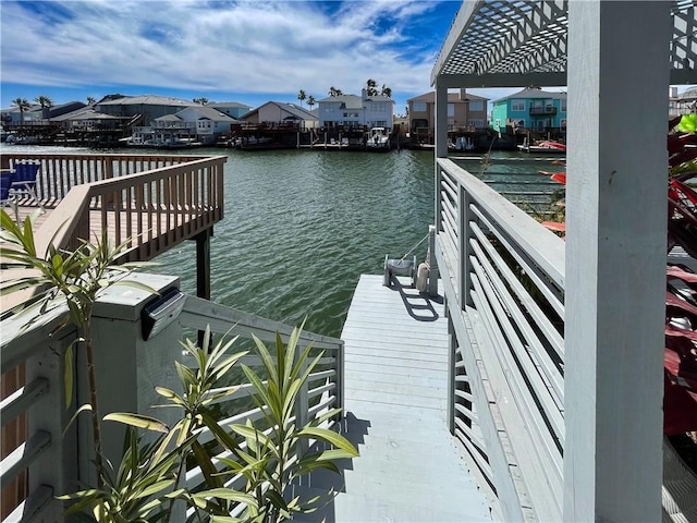 15321 Beaufort Ct, Corpus Christi, TX 78418 - dock area with a water view and a residential view