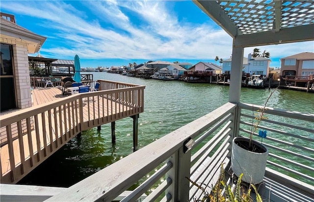 15321 Beaufort Ct, Corpus Christi, TX 78418 - dock featuring a water view