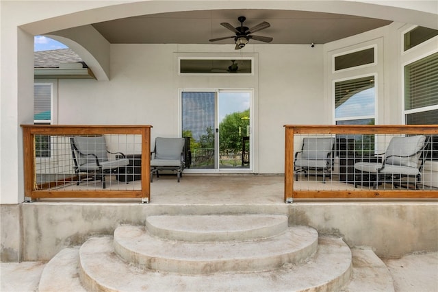 177 Glenvalley Cir, Bandera, TX 78003 - view of patio / terrace featuring ceiling fan