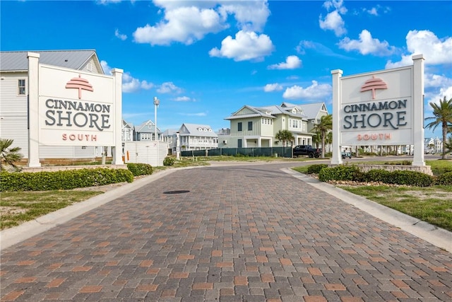 view of road with a residential view