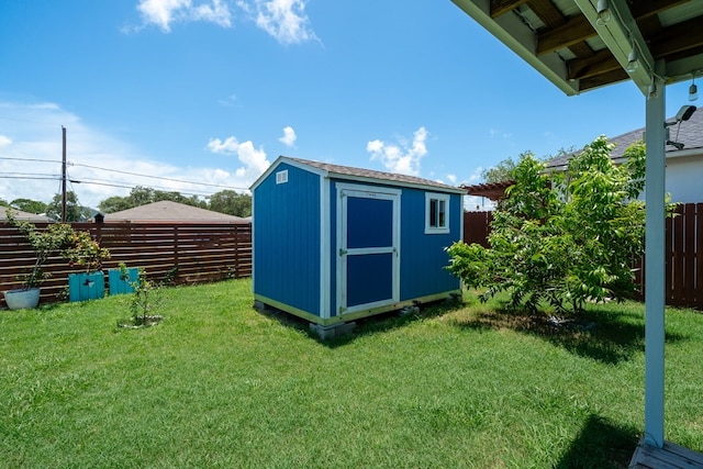 104 Sandollar Cir, Fulton, TX 78358 - view of shed featuring a fenced backyard