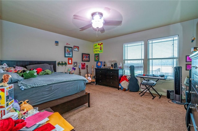 4522 Big Cyprus, Corpus Christi, TX 78410 - carpeted bedroom featuring a ceiling fan