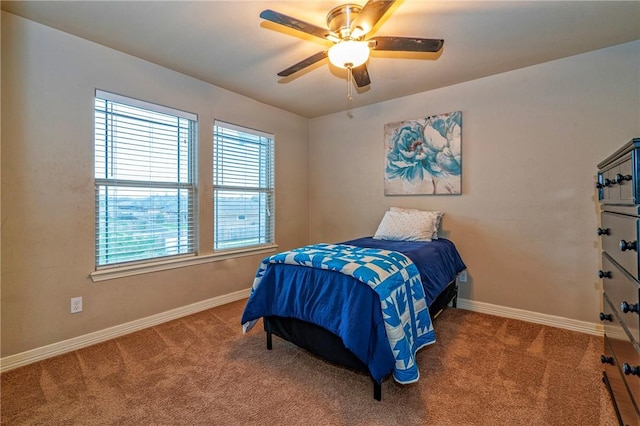 4522 Big Cyprus, Corpus Christi, TX 78410 - carpeted bedroom featuring baseboards and ceiling fan
