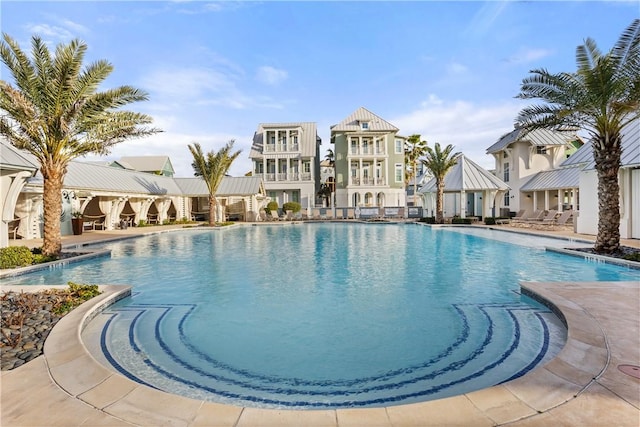 pool featuring a patio