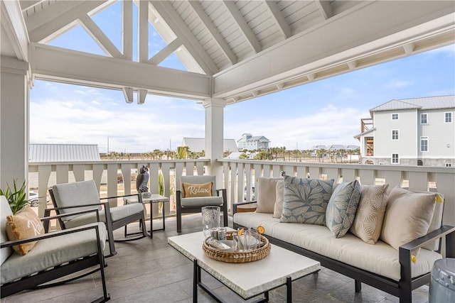 view of patio / terrace featuring an outdoor hangout area