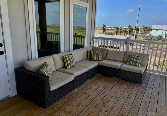  - wooden deck with outdoor lounge area