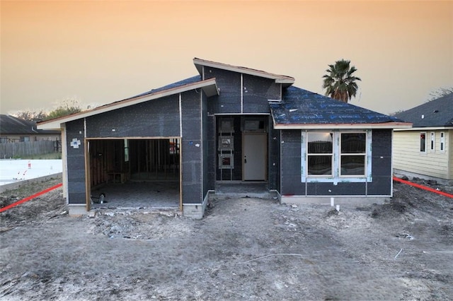 view of front of home featuring a garage