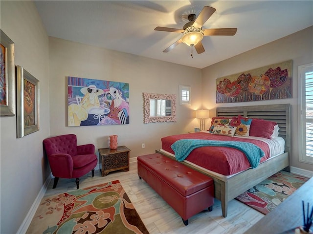 13834 Captains Row, Corpus Christi, TX 78418 - bedroom featuring a ceiling fan and wood finished floors