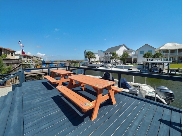 13834 Captains Row, Corpus Christi, TX 78418 - dock with a residential view and a wooden deck