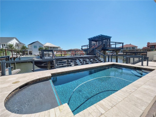 13834 Captains Row, Corpus Christi, TX 78418 - swimming pool with a dock
