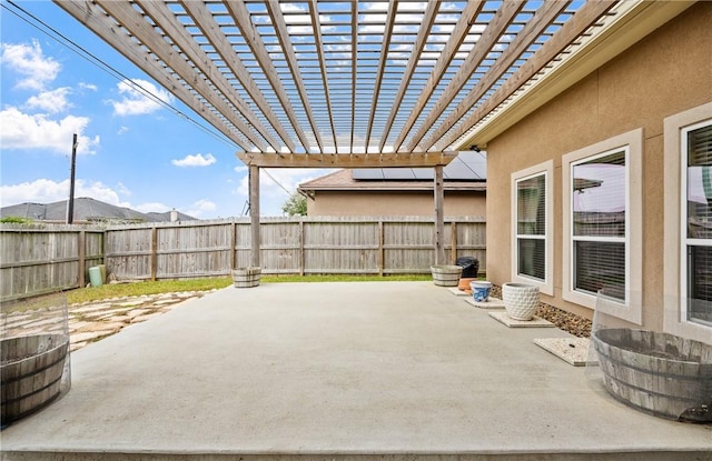 view of patio with a pergola