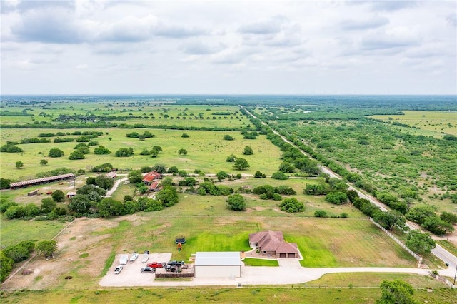 aerial view with a rural view